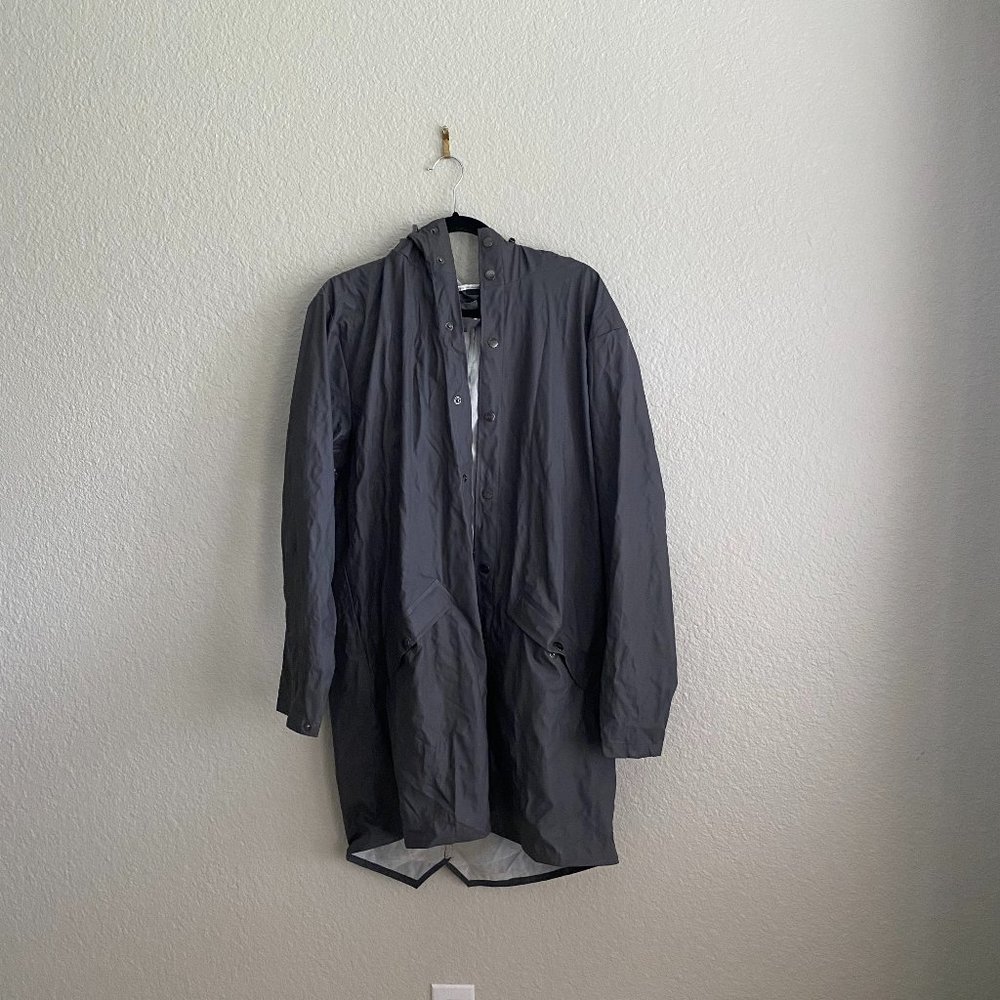 Rains Unisex Long Raincoat in Grey